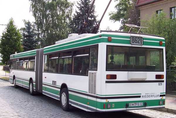 Articulated trolleybus no. 029 of the Austrian type &Ouml;AF Gr&auml;f & Stift NGE 152 M17