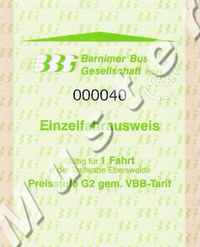 Einzelfahrausweis Regeltarif im Vorverkauf
