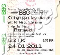Small group daily ticket