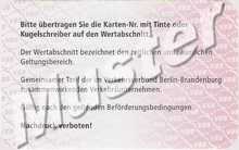 R&uuml;ckseite der VBB-Kundenkarte