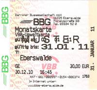 Monthly ticket VBB-Umweltkarte sliding