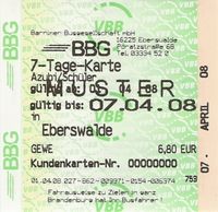 7-Tage-Karte f&uuml;r Auszubildende/Sch&uuml;ler variabel