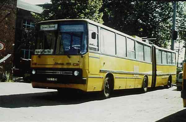 Articulated trolleybus no. 008 of the Hungarian type Ikarus 280.93 (out of service)