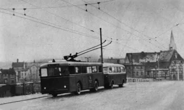 Trolleybus of the German type KEO I (war unit trolleybus standard
size 1)