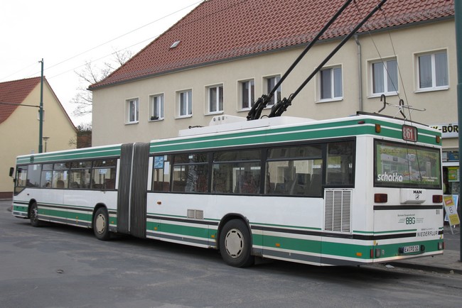 Articulated trolleybus no. 011 of the Austrian type &Ouml;AF Gr&auml;f & Stift NGE 152 M17