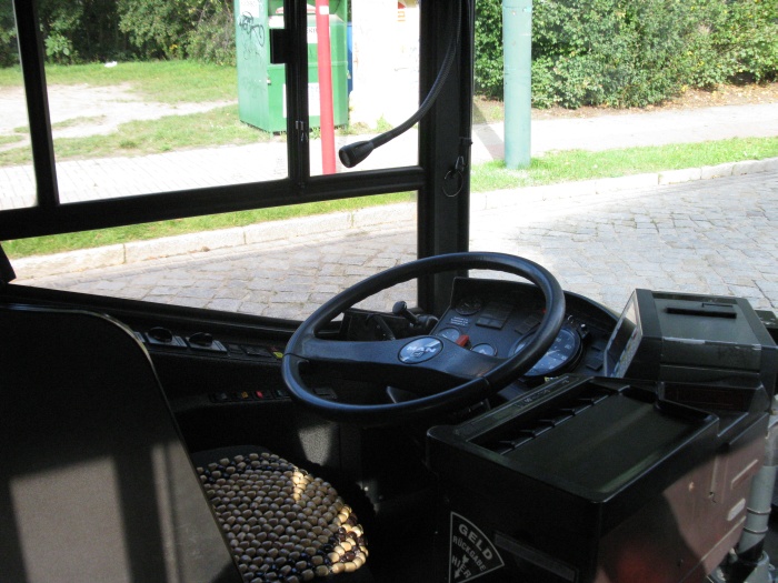 Articulated trolleybus no. 033 of the Austrian type ÖAF Gräf & Stift NGE 152 M17 - driver's ride on position