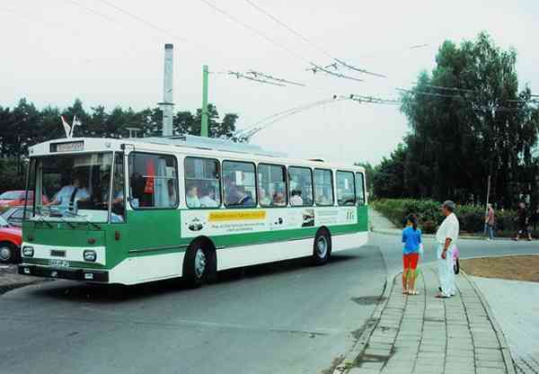 Trolleybus of the Czech type ŠKODA 14 Tr