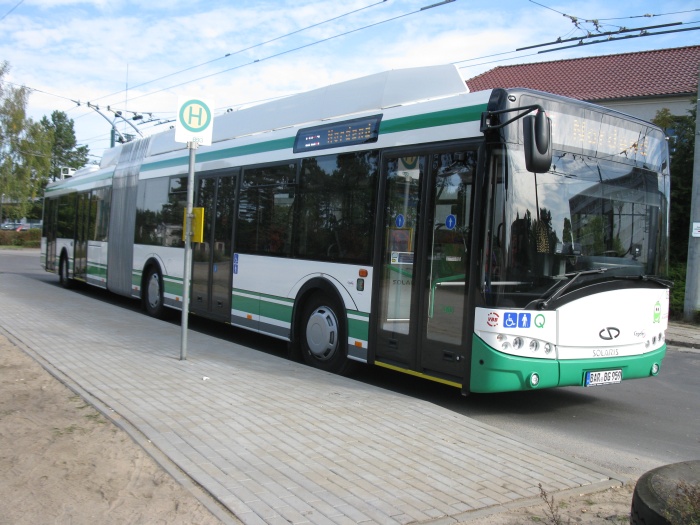 Articulated trolleybus no. 059 of the Polish type Solaris Trollino 18 AC