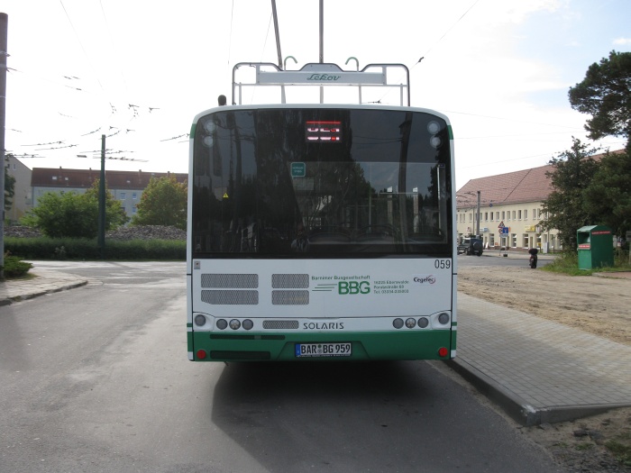 Articulated trolleybus no. 059 of the Polish type Solaris Trollino 18 AC