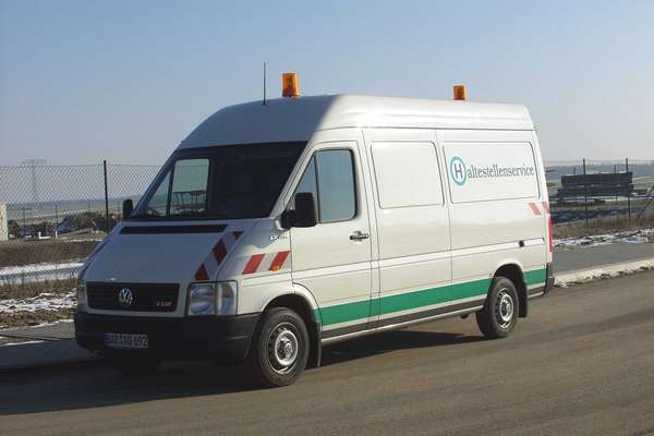 Service car for bus stops of the German type VW LT 28 in the Barnim district