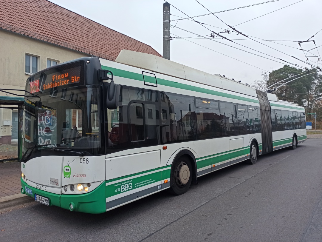 Articulated trolleybus no. 056 of the Polish type Solaris Trollino 18 AC