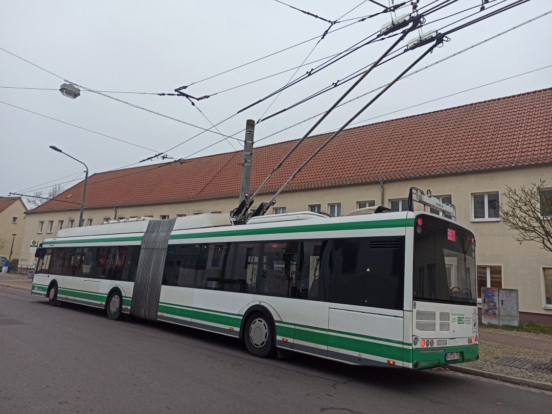 Articulated trolleybus no. 056 of the Polish type Solaris Trollino 18 AC