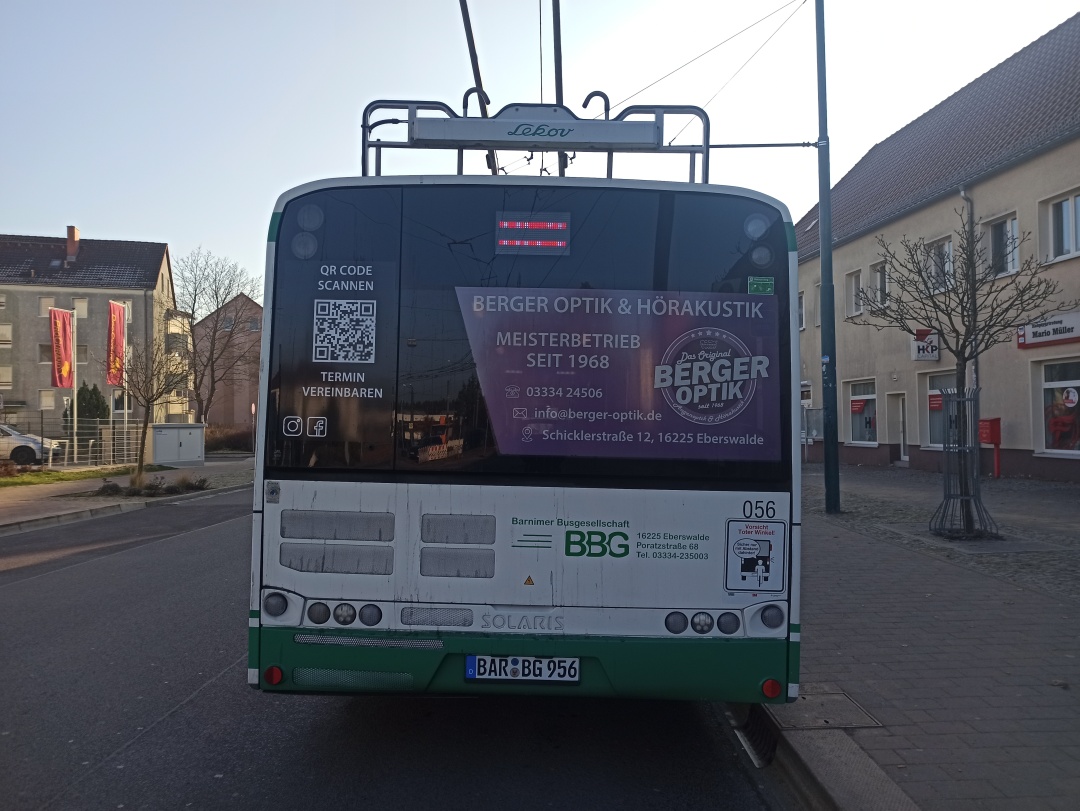 Шарнирносочленённый троллейбус № 056 польского типа Солярис Троллино 18 АЦ