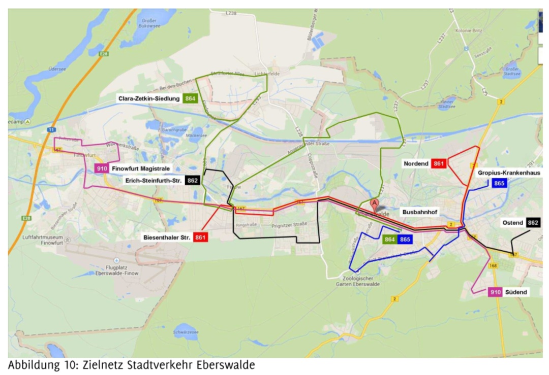 Neue Linienführungen der Obus-Linien laut Nahverkehsplan 2017-2026