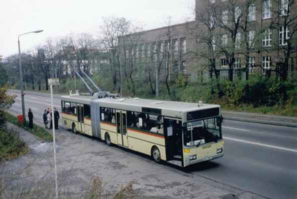 Duo-Bus des Typs Daimler Benz O 405 GTD in Eberswalde