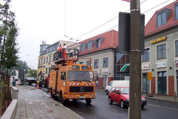 Fahrleitungsarbeiten am 19.07.2005
