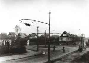 Building of an electric trolleybus system with single pole collector in Eberswalde