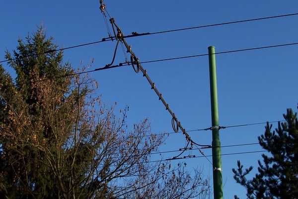 Querkupplung ca. 50 m vor dem Bahnübergang Forsthaus