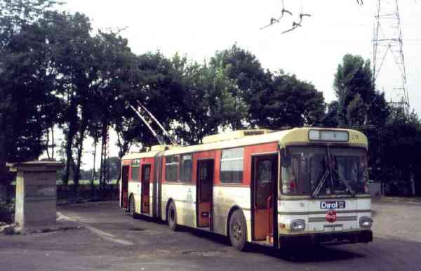 Ehemaliger Eberswalder Gelenkobus Nr.016 (Timisoara 34) vom österreichischen Typ
ÖAF Gräf & Stift GE 110 M16 in Timisoara/RO