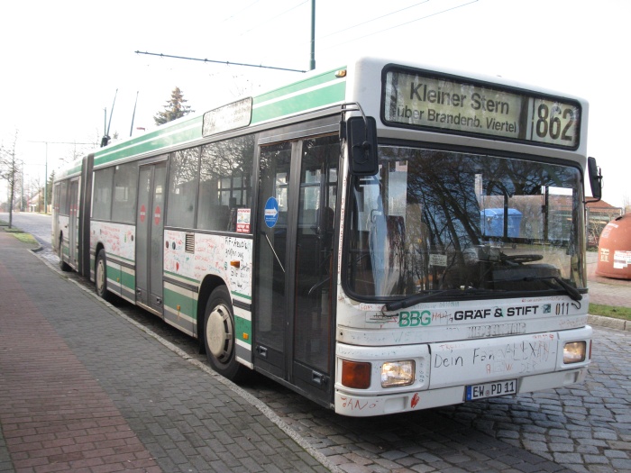 Gelenkobus Nr. 011 vom österreichischen Typ ÖAF Gräf & Stift NGE 152 M17