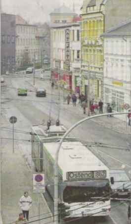 Die Friedrich-Ebert-Straße am Marktplatz von Eberswalde bald eine Fußgängerzone