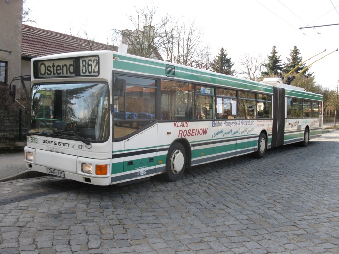 Gelenkobus Nr.031 vom österreichischen Typ ÖAF Gräf & Stift NGE 152 M17