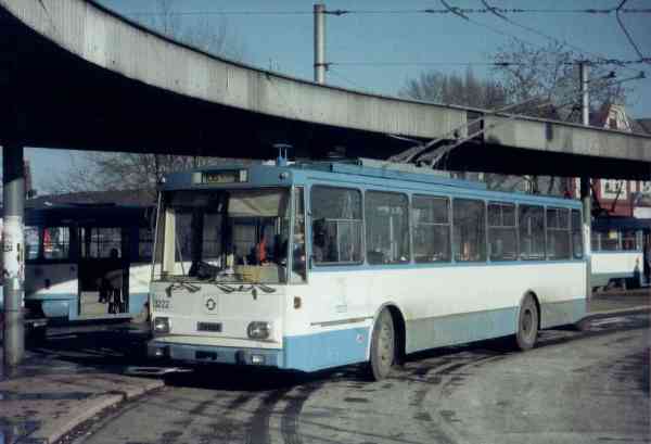 Ehemaliger Eberswalder Obus Nr. 03(IV) (Ostrava 3222) vom tschechischem Typ ŠKODA 14 Tr03 in Ostrava/CZ