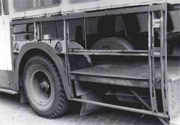 Obus vom tschechischen Typ SKODA 9 Tr während der Generalüberholung