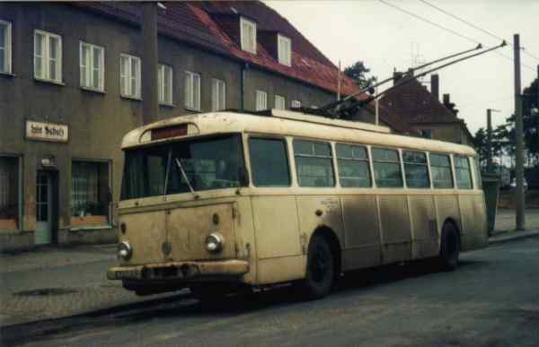 Obus Nr. 31(I) ehemaliger Geraer Obus Nr. 325 vom tschechischem Typ SKODA 9 Tr14 (verschrottet)