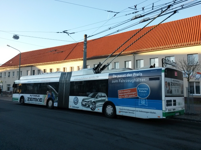 Gelenkobus Nr. 053 vom polnischen
Typ Solaris Trollino 18 AC
