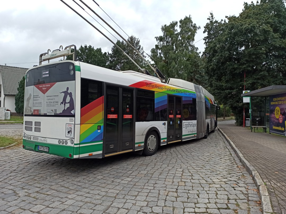 Gelenkobus Nr. 055 vom polnischen
Typ Solaris Trollino 18 AC