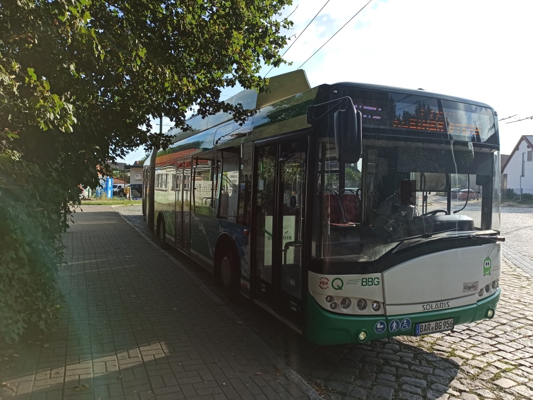 Gelenkobus Nr. 056 vom polnischen Typ Solaris Trollino 18 AC