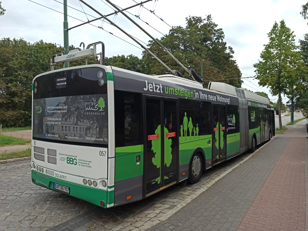 Gelenkobus Nr. 057 vom polnischen Typ Solaris Trollino 18 AC