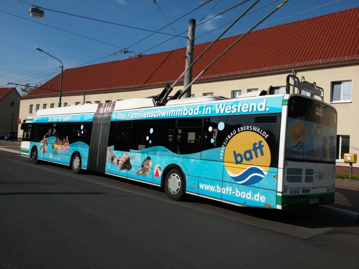 Gelenkobus Nr. 059 vom polnischen
Typ Solaris Trollino 18 AC
