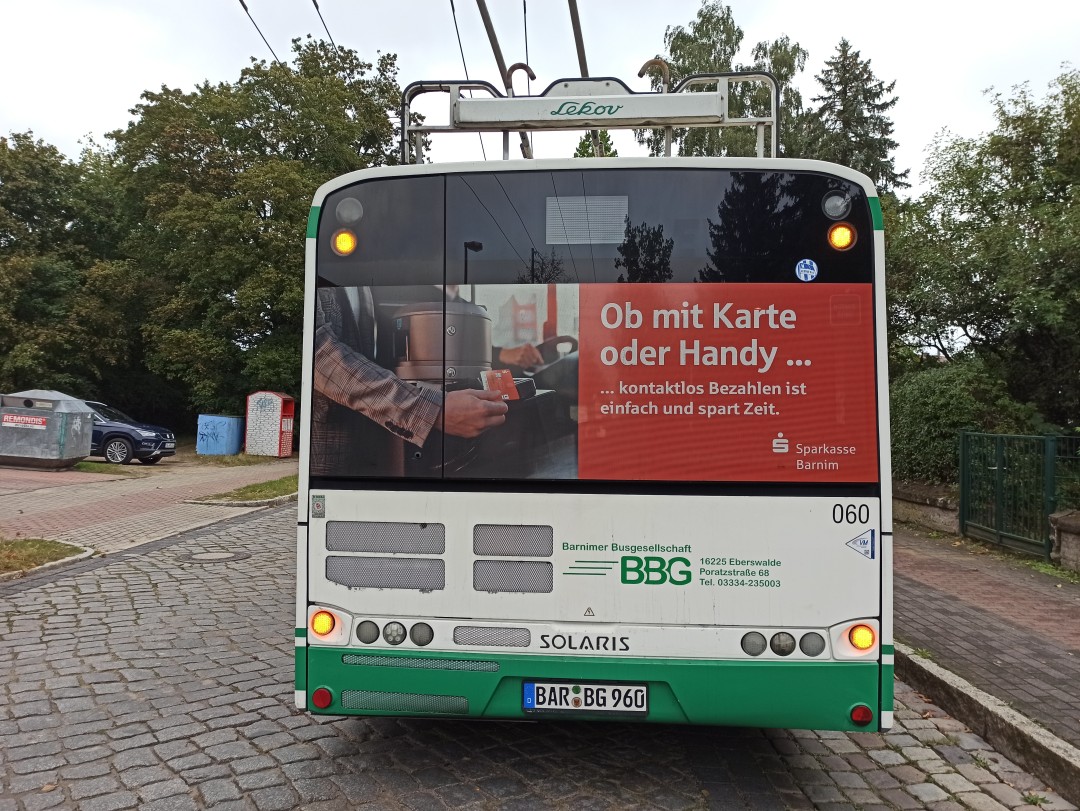 Gelenkobus Nr. 060 vom polnischen Typ Solaris Trollino 18 AC