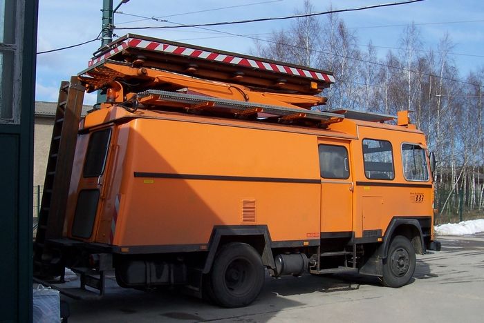 Turmwagen auf dem Betriebshof Eberswalde/Nordend